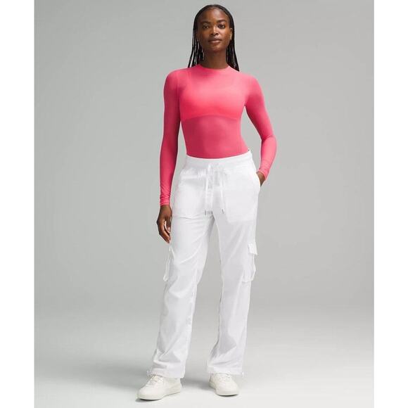 NWT Lululemon Womens Wundermost Nulu Mesh Long Sleeve Bodysuit Size Small Pink - Picture 2 of 10